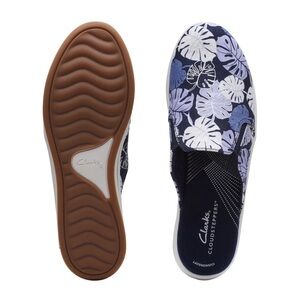 Clarks Women's Navy Floral Slip-On Sneakers